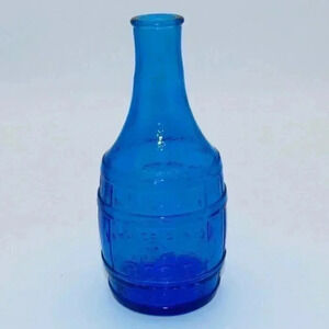 Vintage Wheaton NJ Dr. Chandler's Jamaica Ginger Root Bitters Barrel Bottle Blue
